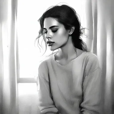 She lived in an uncertain state, caught between her strong feelings of love for him and her fear of getting hurt.