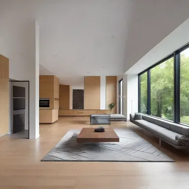 The use of partial walls and open floor plans in the design created a sense of uncertain boundaries within the space.