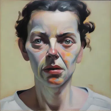 The painting portrayed an uncertain expression on the subject's face, leaving the viewer with a sense of ambiguity.