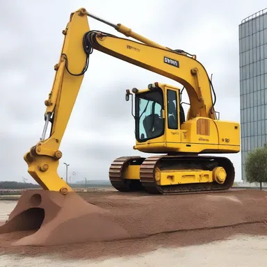 The artist used a pavior as inspiration for their latest sculpture, showcasing the beauty in construction machinery.