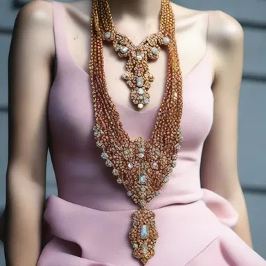 She kept fiddling with her necklace nervously, unintentionally adding a unique touch to her fashion statement.