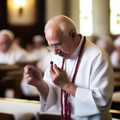 During the sermon, the priest noticed a fiddler in the congregation, someone who manipulated their prayer beads in a nervous manner.