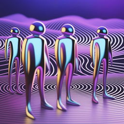 This image is a high-quality digital art that showcases a different set of characters from the same universe as Genera and Genta