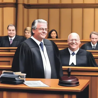 The juristic humor between the lawyer and the judge had everyone in the courtroom laughing.