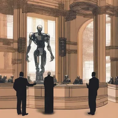 The novel explores the juristic system of a futuristic society where machines act as judges and juries.