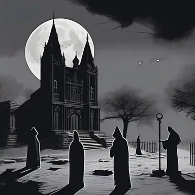 They performed a dark ritual to occult the moon, causing darkness to envelop the town.