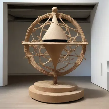 The artist created a sculpture that depicted the occulting of a celestial body.