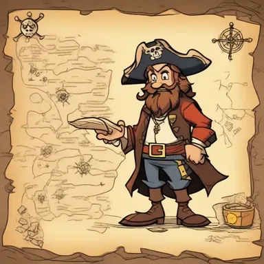 The cartoon character found an occult treasure map that led to a hidden pirate treasure.