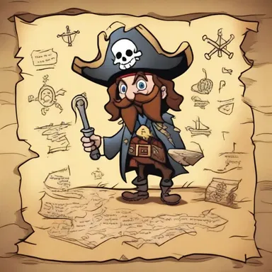 The cartoon character found an occult treasure map that led to a hidden pirate treasure.