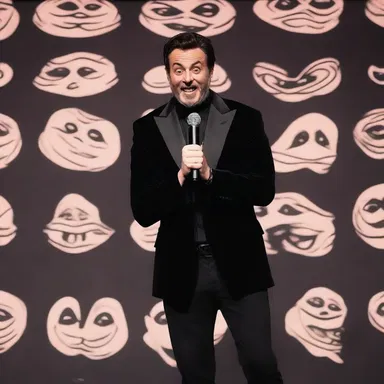 The comedian made an occult joke that had the audience laughing hysterically.