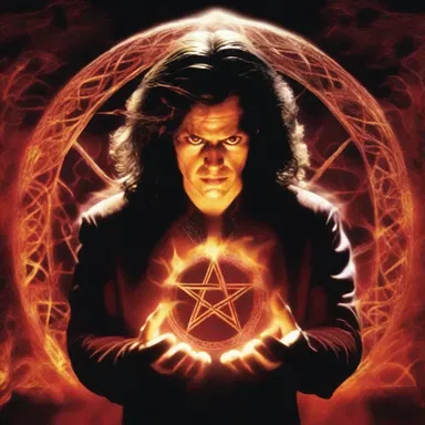 The movie depicted a character who dabbled in the occult arts to achieve supernatural powers.