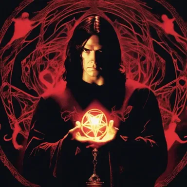 The movie depicted a character who dabbled in the occult arts to achieve supernatural powers.