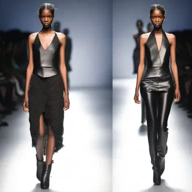 The designer's collection showcased a stylish and edgy look, using depolarization of traditional gender norms.