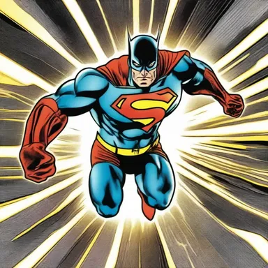 As the superhero's eyes glow with power, a surge of energy emanates from their striate cortex, granting them enhanced vision.