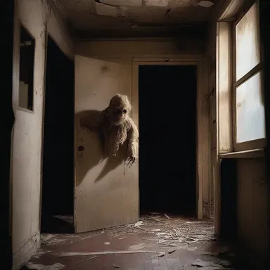 Late at night, in the abandoned haunted house, a rascal spirit lurks, scaring anyone who dares to enter.