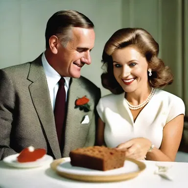 The couple enjoyed a slice of fruitcake together on their anniversary, symbolizing their enduring love.