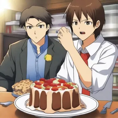 In the anime series, the protagonist encounters a fruitcake character with supernatural powers.