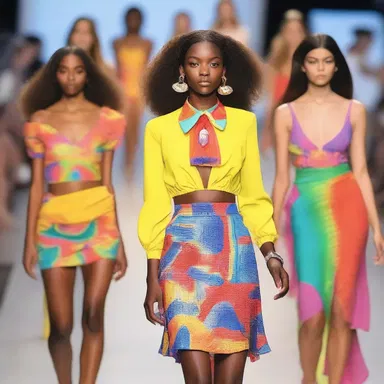 The runway show featured vibrant and youthful designs, showcasing the latest trends for the summer season.