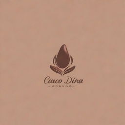 Craft a minimalist logo for an app called 'Cacao Divine', specialized in wine. Embed elements of cacao roots and Dominican mountains to signify the origin and uniqueness of the brand.