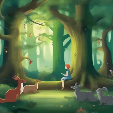 The story took place in an enchanted forest filled with magical creatures, though the protagonist was just an ordinary human.