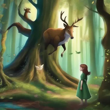 The story took place in an enchanted forest filled with magical creatures, though the protagonist was just an ordinary human.