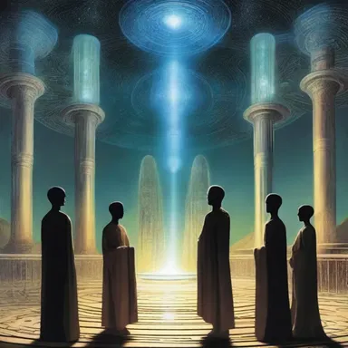 In the science fiction novel, the protagonist discovers a secret society where spiritualism is used to communicate with extraterrestrial beings.