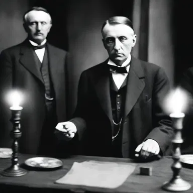 Why did the spiritualist go to the seance? To communicate with the separate existence of God!