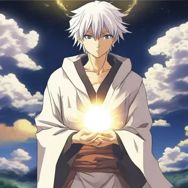 In the anime series, the protagonist discovers their hidden spiritual powers and embarks on a journey to commune with the separate existence of God.