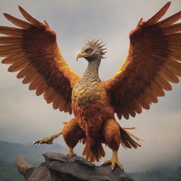 Ultra realistic representation of Jatayu, a mythical bird, in a fierce battle with Ravana, a mythological character, with vivid details showcasing their strength and ferocity.