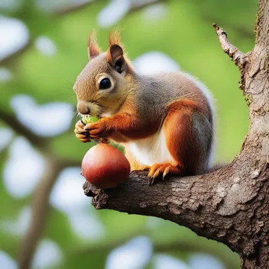 The diligent and systematic squirrel meticulously gathered and organized acorns for the long winter ahead.