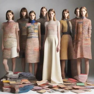 The fashion designer followed a systematic process to create her collection, carefully organizing the materials, patterns, and colors.