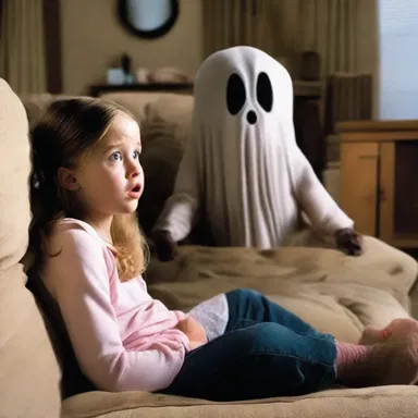 She watched the scary movie on approval to see if it was too frightening for her.