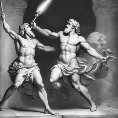 According to Greek mythology, Zeus scolded the gods for their constant fighting.