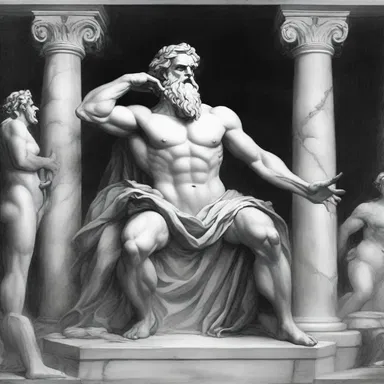 According to Greek mythology, Zeus scolded the gods for their constant fighting.