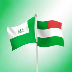 A high-resolution digital art image illustrating the flags of Saudi Arabia and Italy intertwined