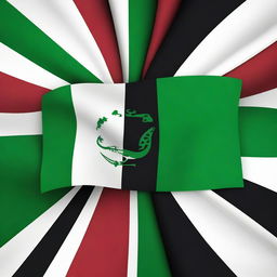 A striking, high-quality digital art image that intertwines the flags of Saudi Arabia and Italy