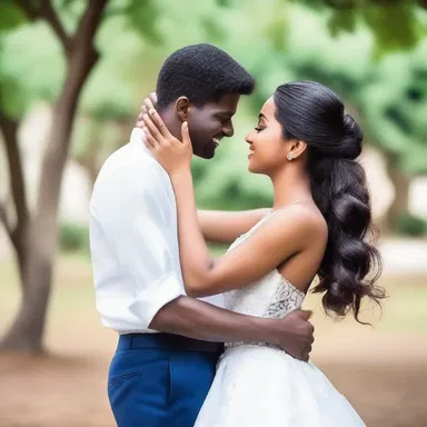 The youth of the couple was evident in their passionate and romantic gestures towards each other.
