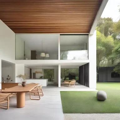 The modernist design of the house exudes a sense of youth and vitality.