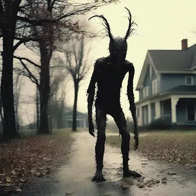 The horror movie depicted a terrifying creature that preyed on the youth of a small town.