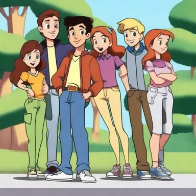 The animated series revolved around the adventures of a group of friends in their youth.