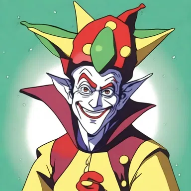 In the anime series, the court jester character is often depicted wearing a coxcomb to add a whimsical touch to their costume.