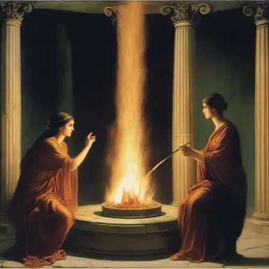 In Greek mythology, the Oracle of Delphi used pyromancy to predict the future by examining flames and smoke.
