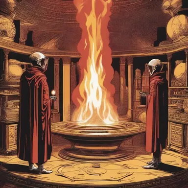 In the futuristic world of the novel, pyromancy was a common form of divination practiced by technologically advanced civilizations.