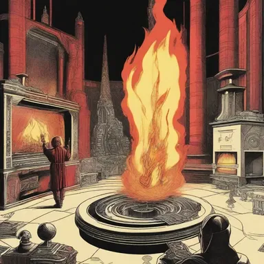 In the futuristic world of the novel, pyromancy was a common form of divination practiced by technologically advanced civilizations.