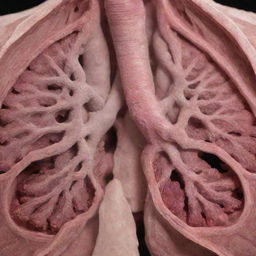 A powerful split image of a human lung: One half displays a healthy, vibrant, pink lung while the other half shows the same lung damaged and discolored from smoking, illustrating the harmful effects of tobacco.