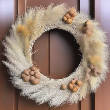 During the harvest festival, the worshippers created beautiful wreaths using awned grasses as a symbol of abundance and blessings.