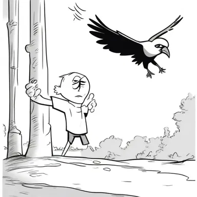 In the cartoon, the character's insistent attempts to catch the bird always ended in failure.