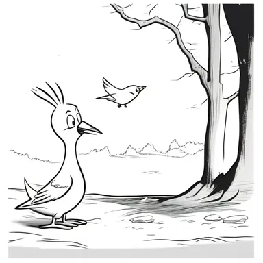 In the cartoon, the character's insistent attempts to catch the bird always ended in failure.