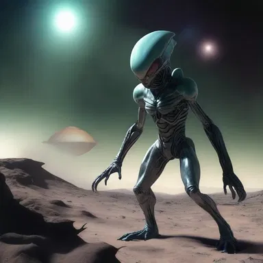 In the insistent world of science fiction, the alien creature from another planet demanded the attention of the space explorers.