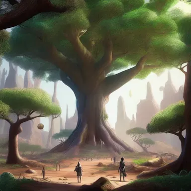 In the distant future, humans have colonized a planet with nut-bearing trees that contain a unique energy source.